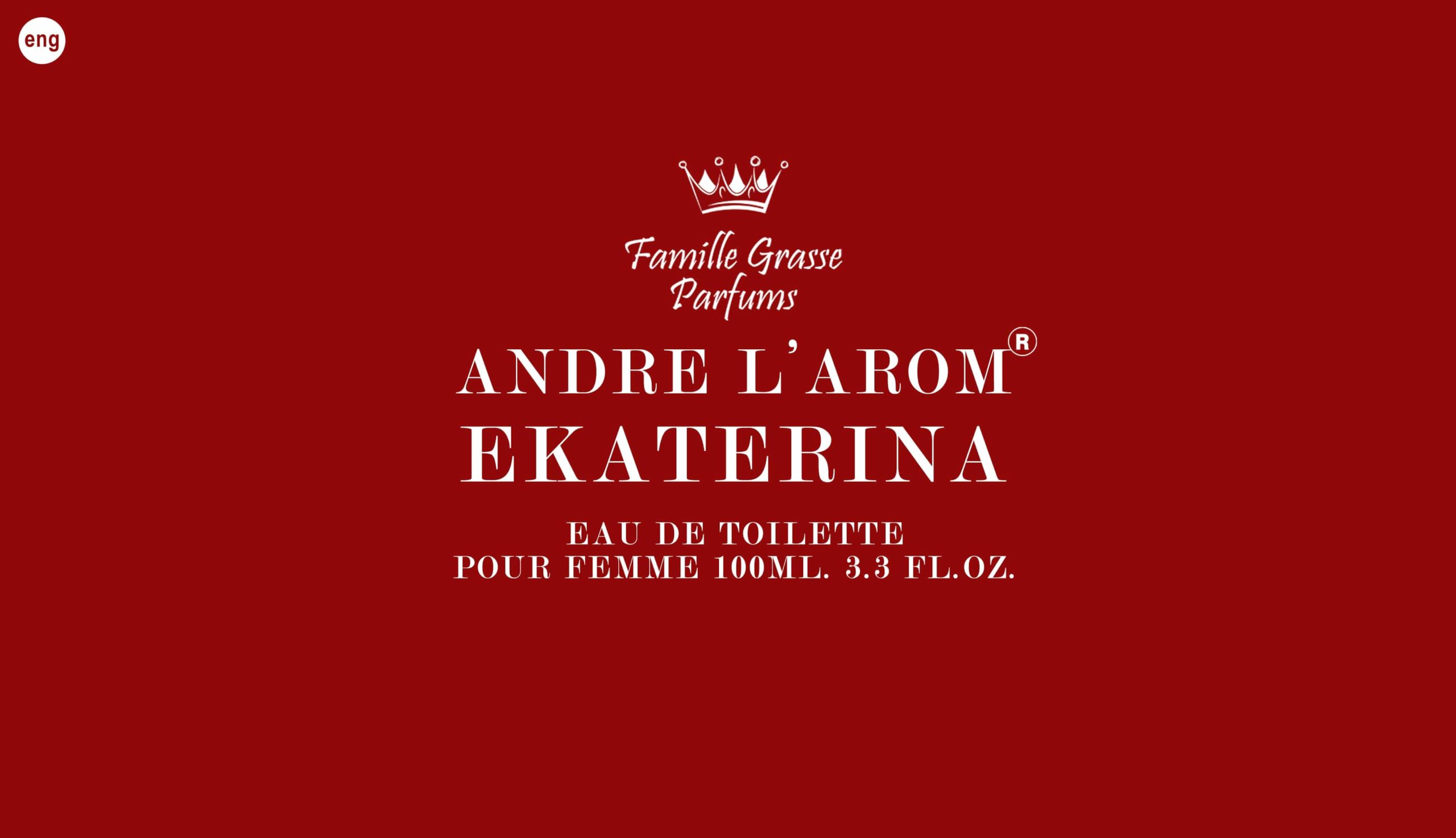 EKATERINA Eau de toilette - damska woda toaletowa | oryginalna | wyprodukowana we Francji | dla Kobiet | 100 ml | Owocowe & Kwiatowe & Wodne | Made in France, Grasse