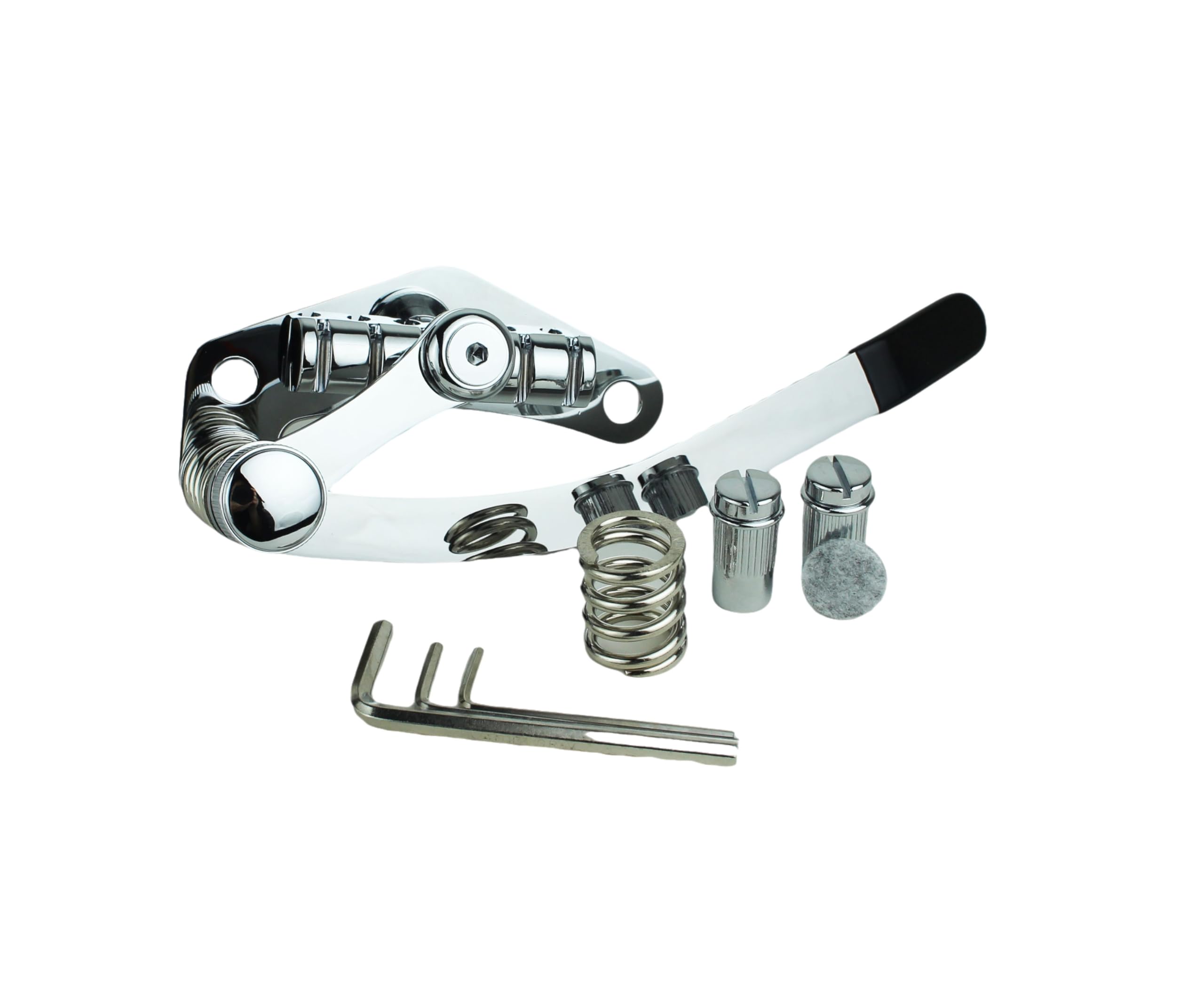 Tremolo Guitar Bridge Stop Bar, Tune-O-Matic Style Bridge Toppiece Compatible with LP SG Electric Guitars Replacement Part (TM85X, Chrome)