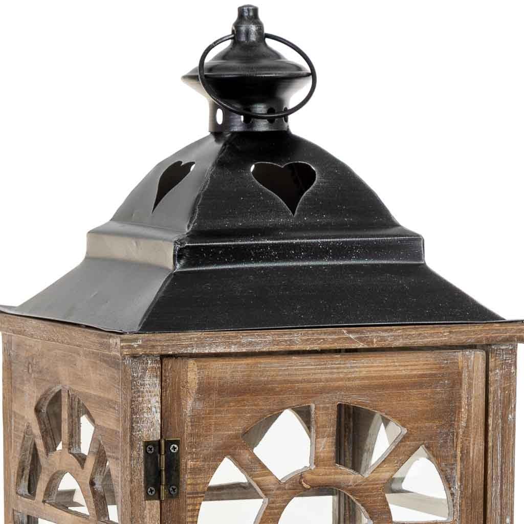 Farol de Madera marrón 26x26x102.5h cm