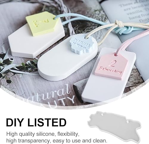 Miniatura 4 de EXCEART Placa de puerta de cristal epoxi placa de letrero de casa - Molde de fundición de resina DIY Puerta colgante de pared Placa de letrero de