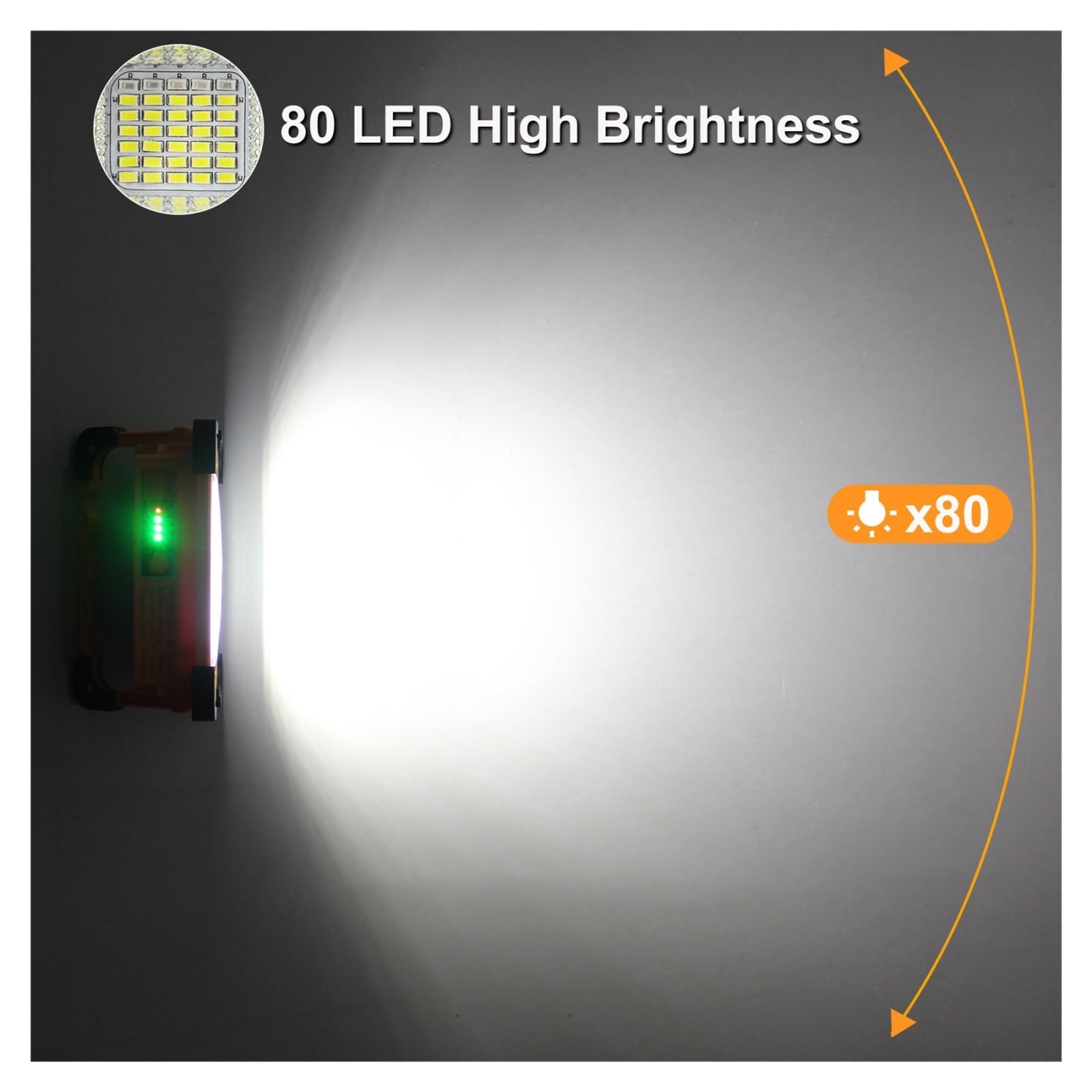 80W 10000mAh Lampada Da Lavoro Portatile Solare USB + Ricarica Solare Lampada Da Campeggio Solare Super Bright Led Spotlight Portatile Torcia A LED