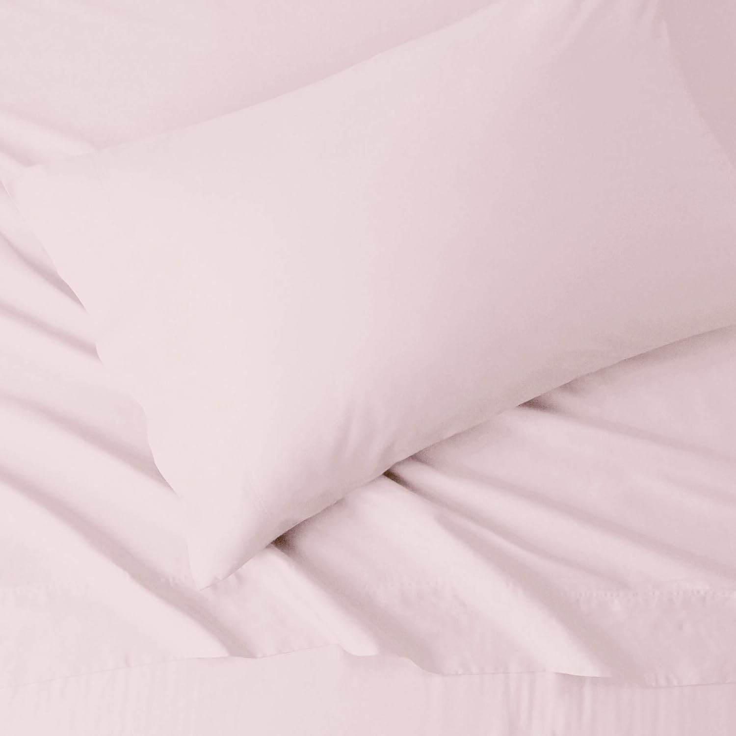 Amazon Basics Kids 100% Cotton Durable, Super Soft Sheet Set - 3 pieces,Twin, Peony Pink