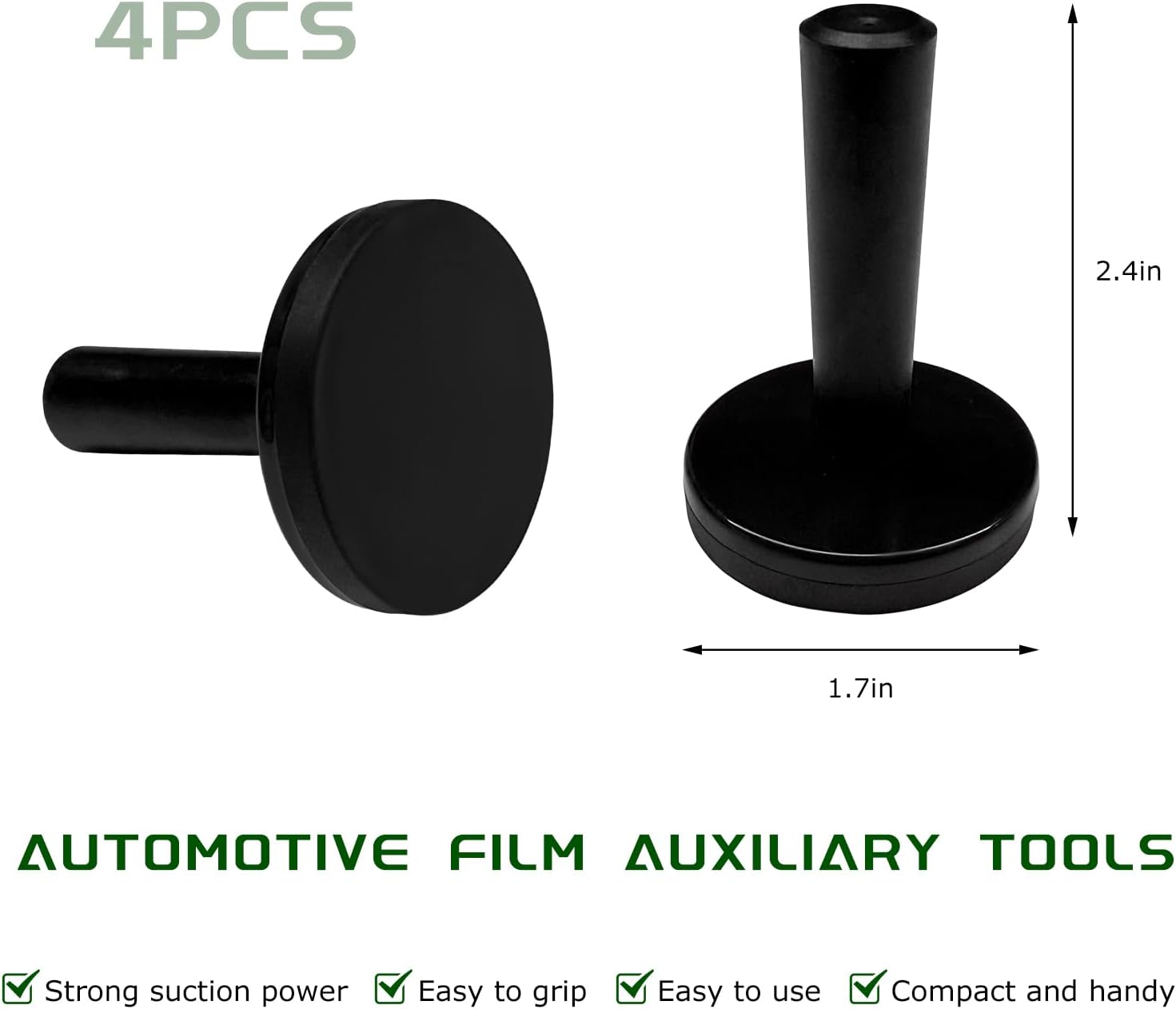 4 PCS Vinyl Wrap Magnets for Cars, Non-Scratch Automotive Vinyl Film Magnet Fixator Window Tint Tool, Vehicle Wrapping Crafts Sign Making Gripper Magnetic Position Tool (Black)