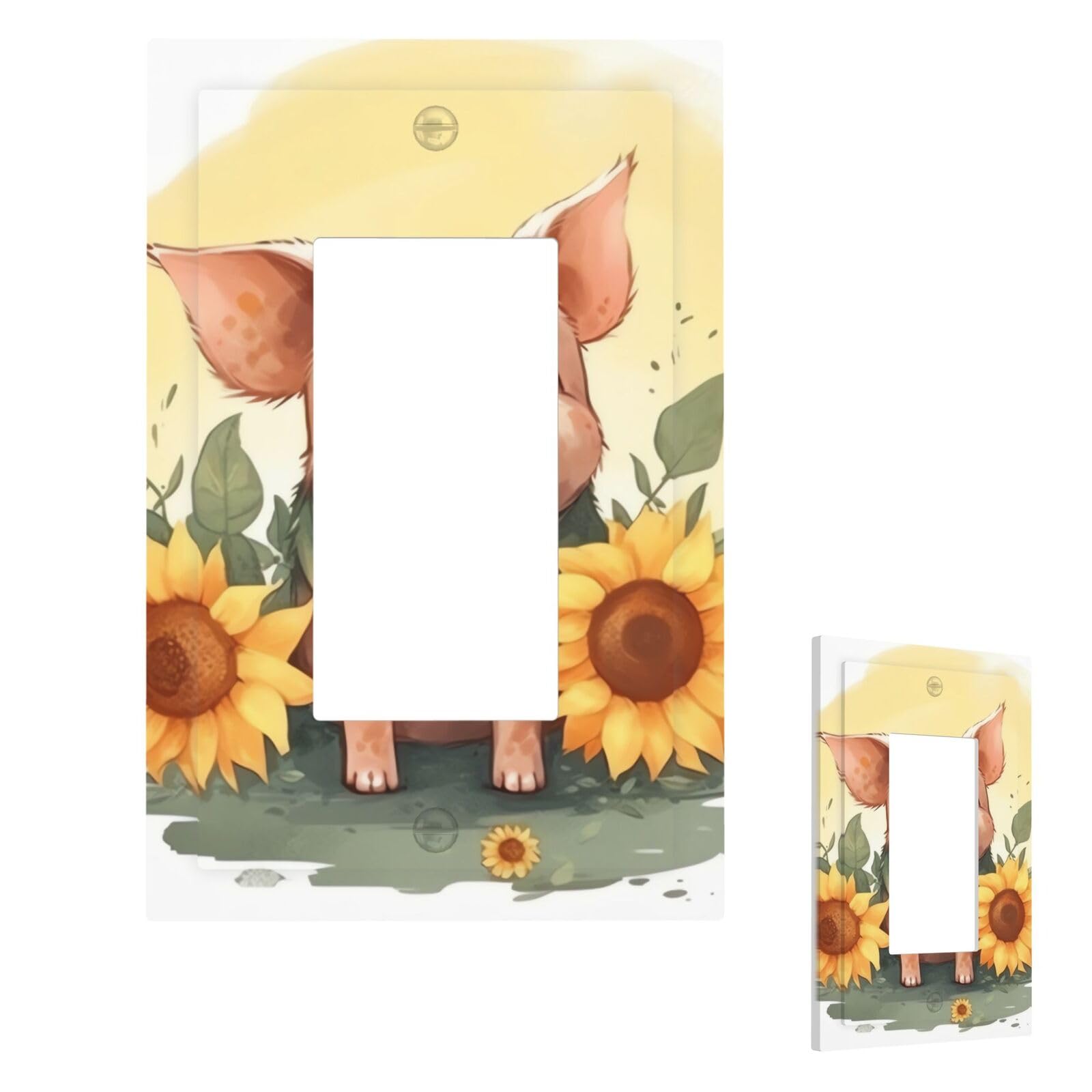 Smiling Wall Plate Cover Modern Decorative 1 Gang Light Switch Cover Unbreakable Receptacle Outlet Covers For Living Room Bedroom Home Decor 1 Gang