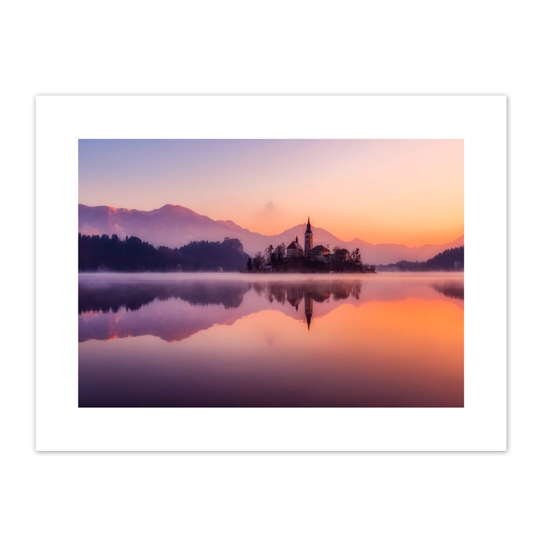 Lake Bled Island Slovenia Canvas Wall Art Print