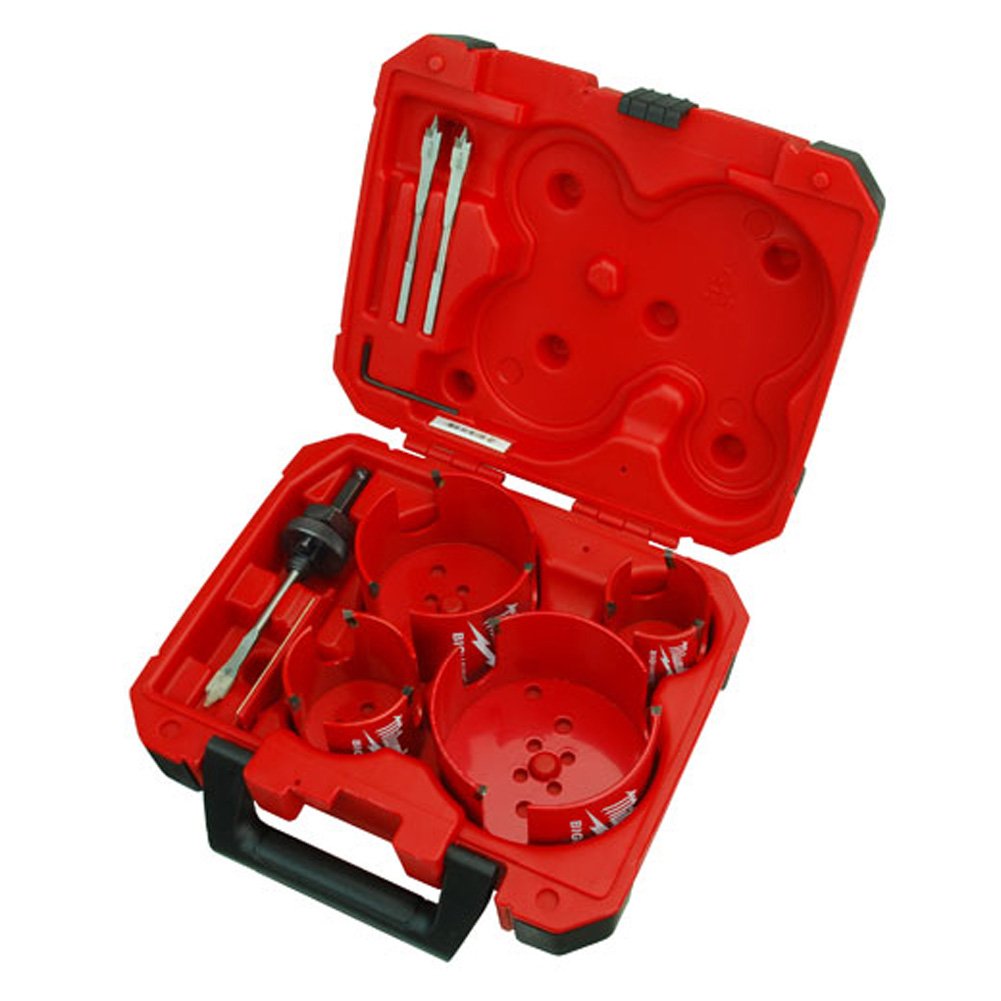 6hana ロクハナ オールスターセット Milwaukee 49-56-9080 8-Piece Plumbers Big Hawg Kit - Hole Saws