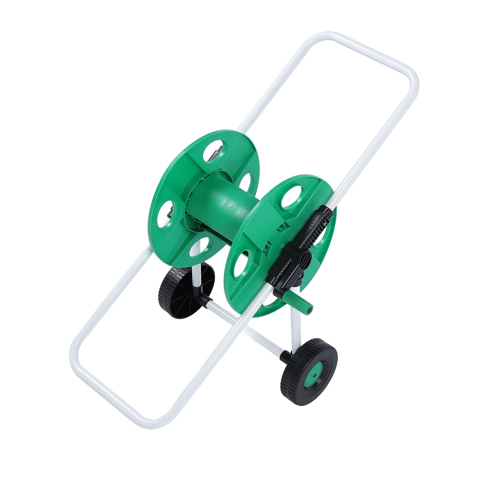 Carrello Avvolgitubo per Acqua, capacità 50 M G1/2, Ruote Verdi