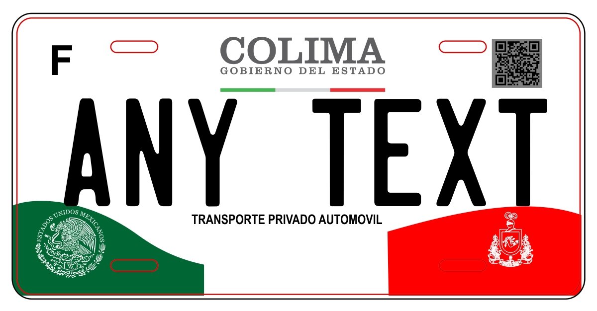 PROJECKT Placas de Colima License Plate