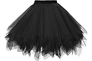 Vintage 1950s Plus-Size Black Tulle Petticoat Ballet Bubble Tutu