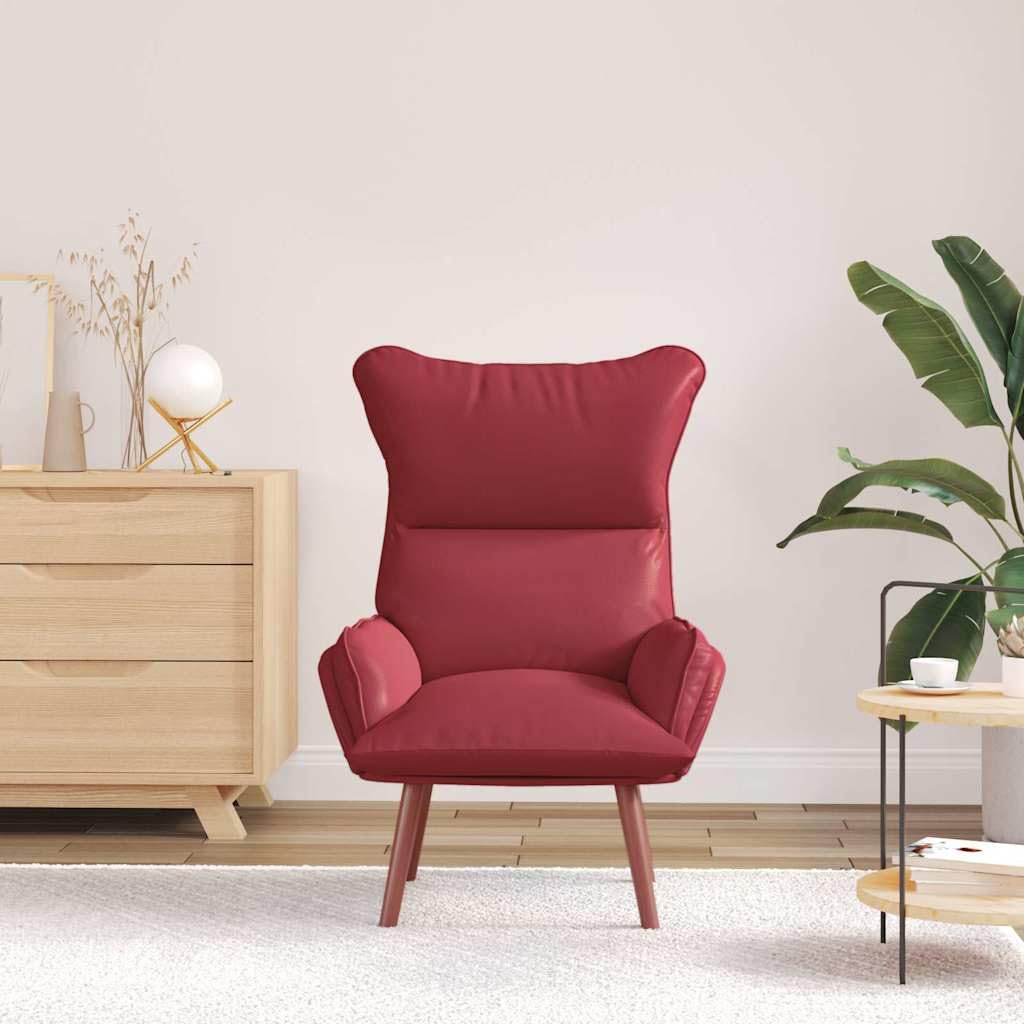 Hothingwell Fotel bordowy 69 x 74 x 93 cm imitacja skóry