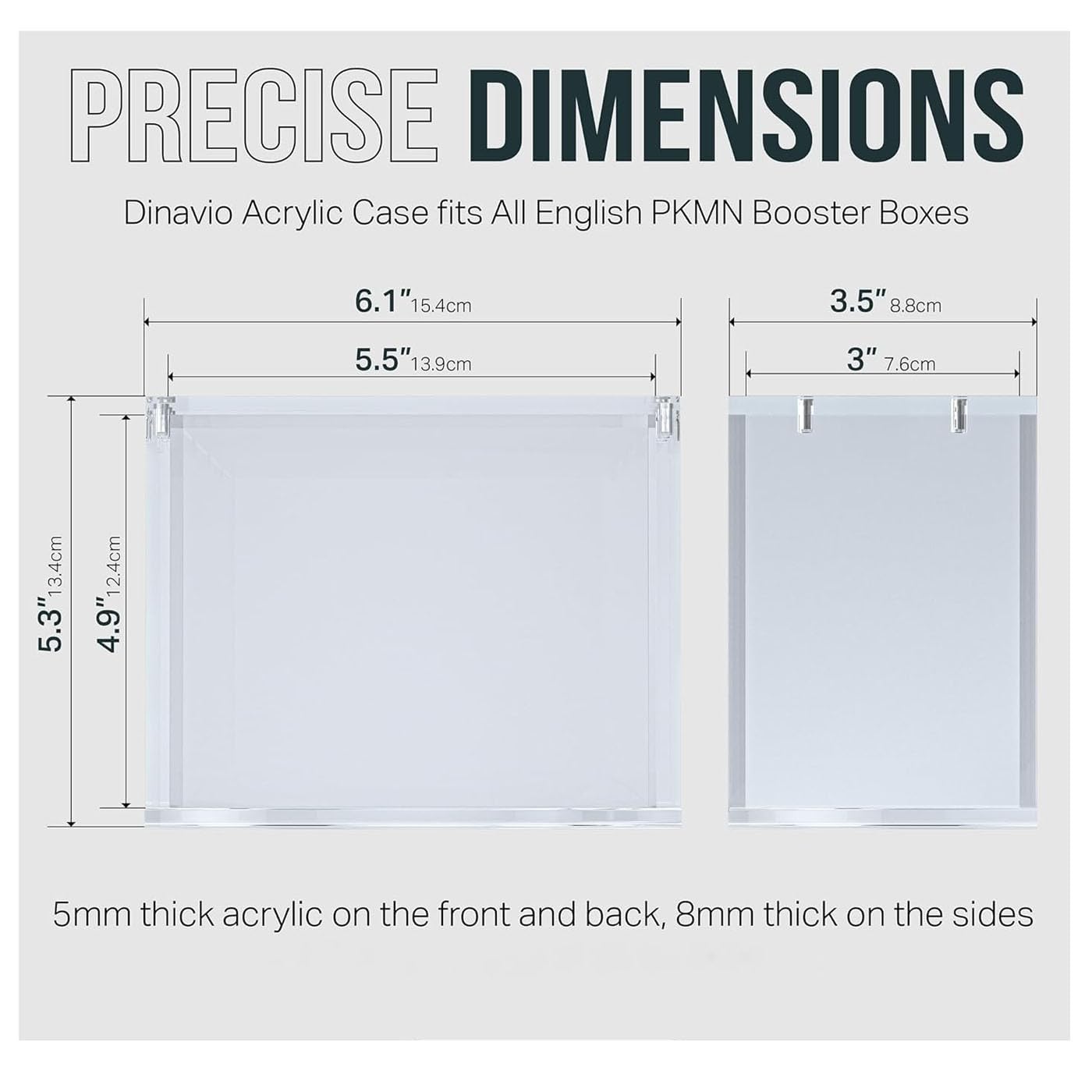 Acrylic Display Case, Transparent Display Boxes for Poke Booster Box Dustproof Card Storage Box - Image 2