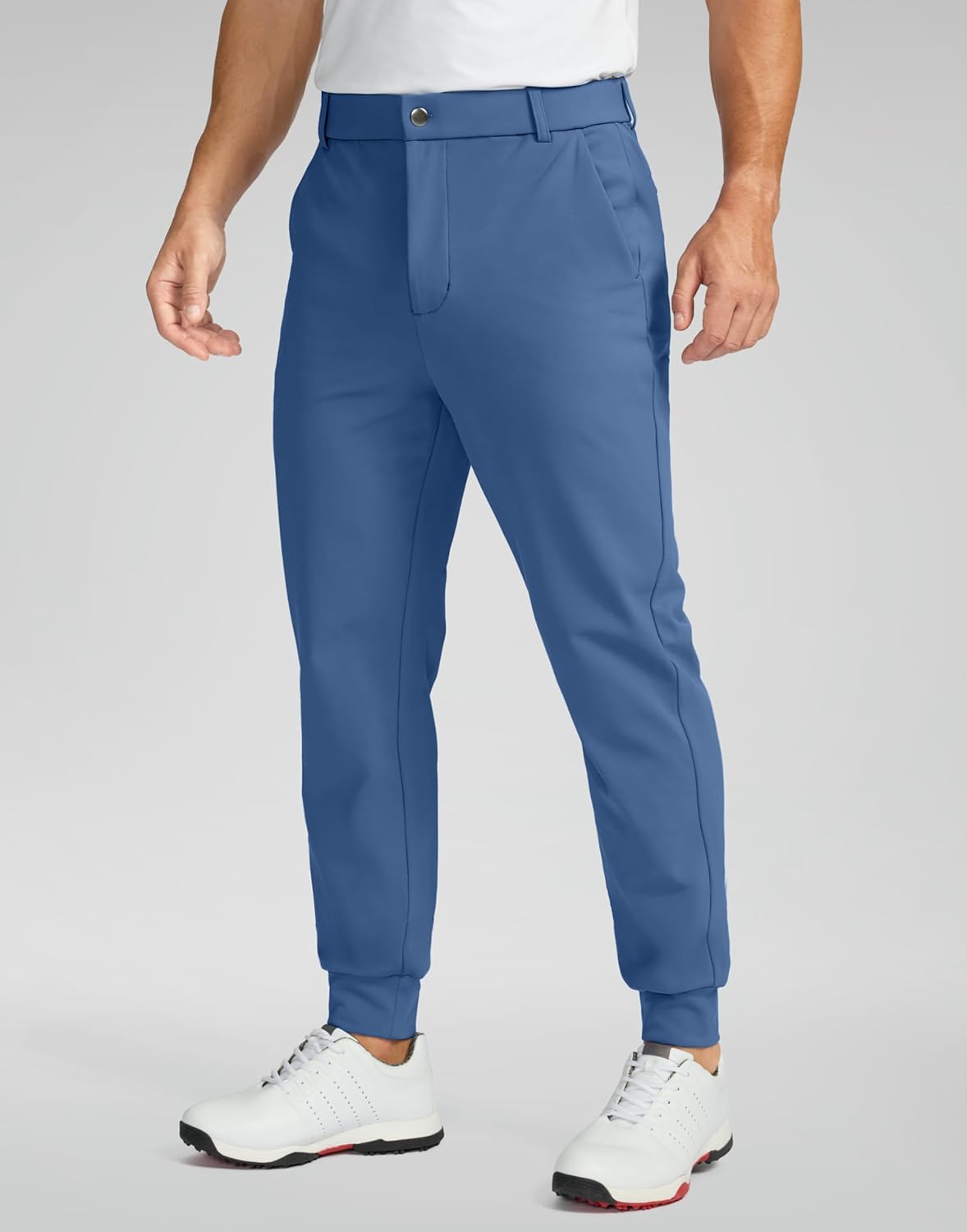 Soothfeel Mens Fleece Lined Golf Joggers with Pockets Slim Fit Stretch Sweatpants Dress Work Travel Warm Winter Pants for Men - Image 3