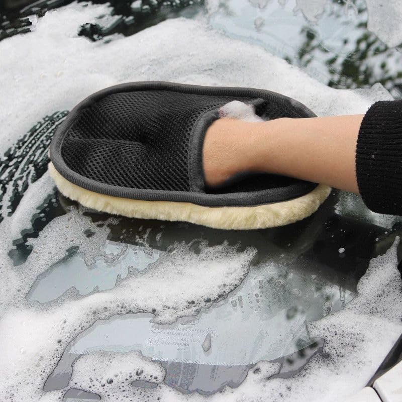 Image of Microfiber Car Cleaning Gloves, Super Absorbent and Perfect Cleaning for Bike, Car (Multi Colour) (Car Cleaning Gloves)