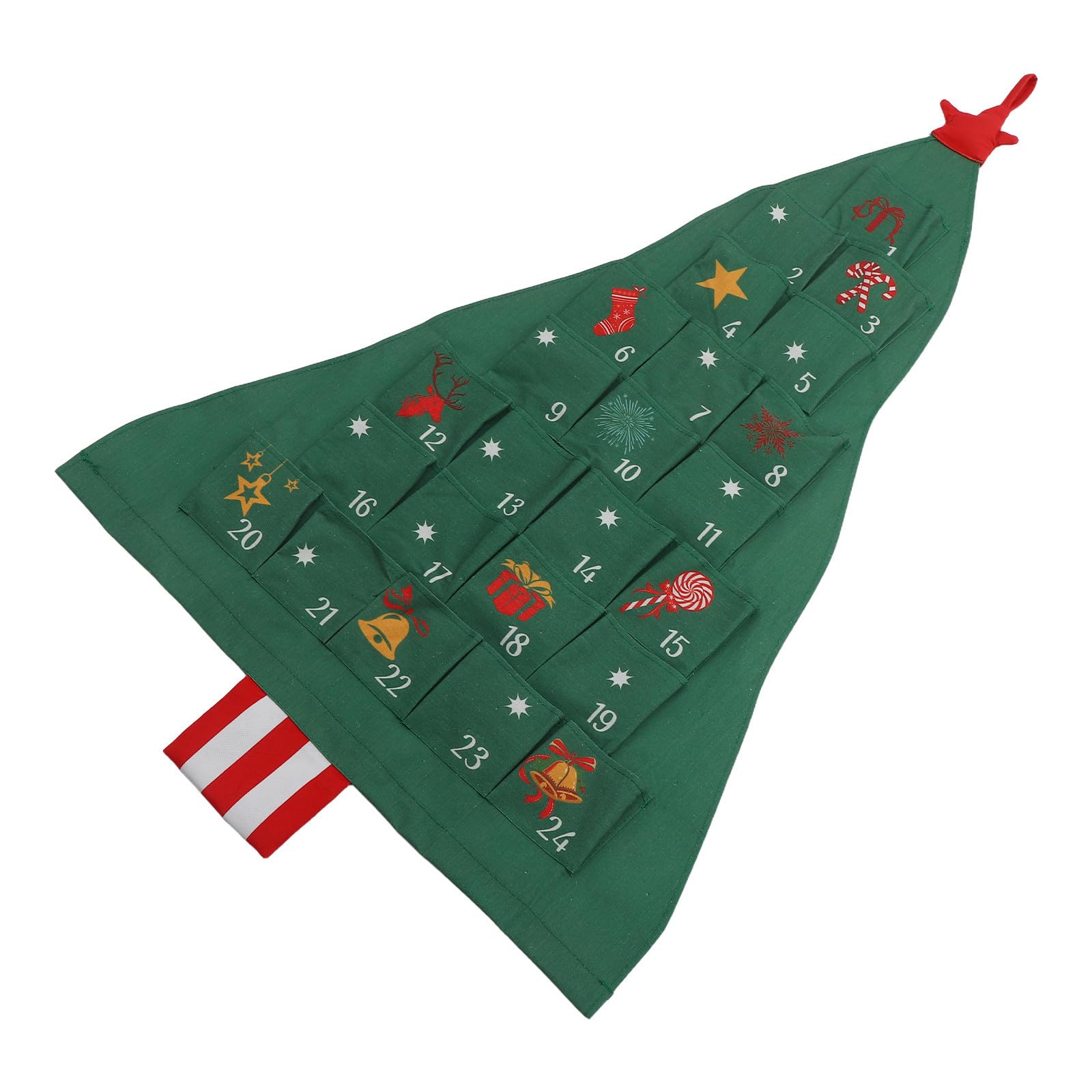 SHINEOFI 3 Sets Weihnachtsbaum Adventskalender mit 24 Taschen, Grün, zum