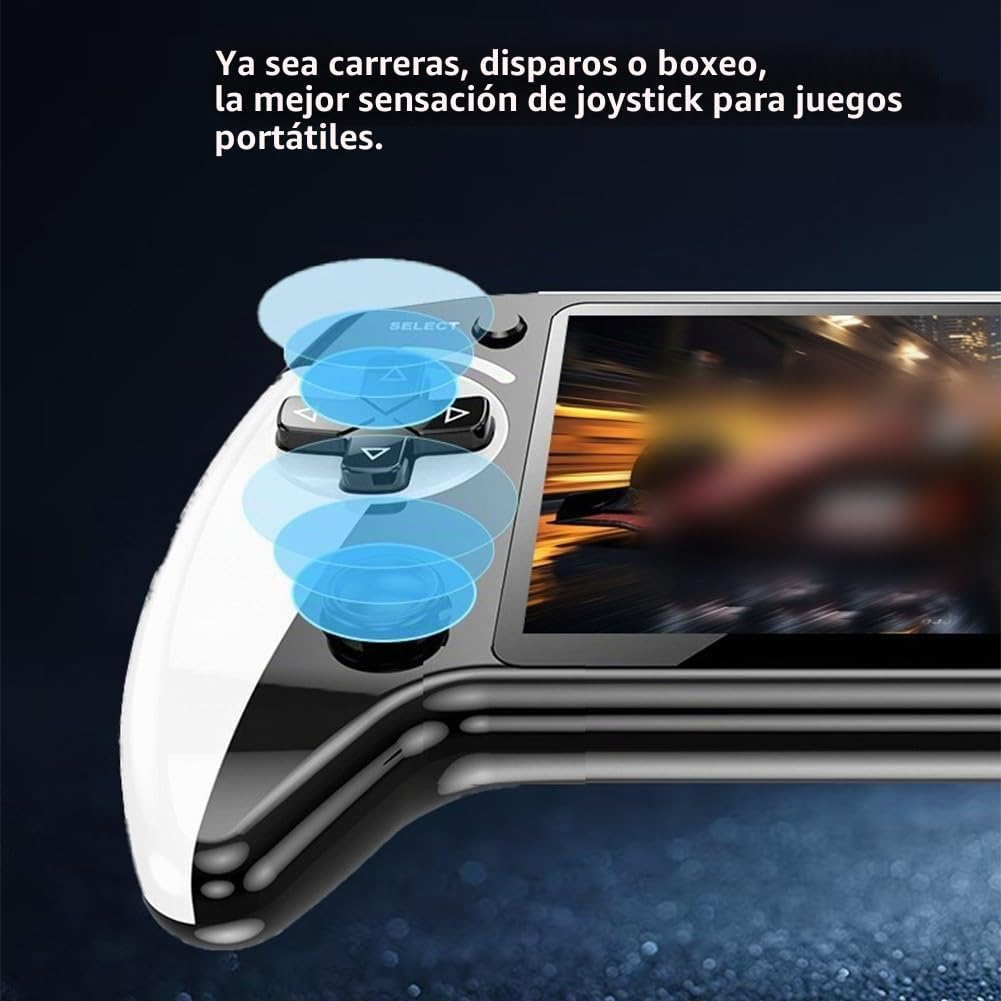 ZYWUOY X9 - Consola de juegos de mano retro, pantalla IPS de 5.5 pulgadas con 6200 juegos, reproductor portátil ABS para video y música
