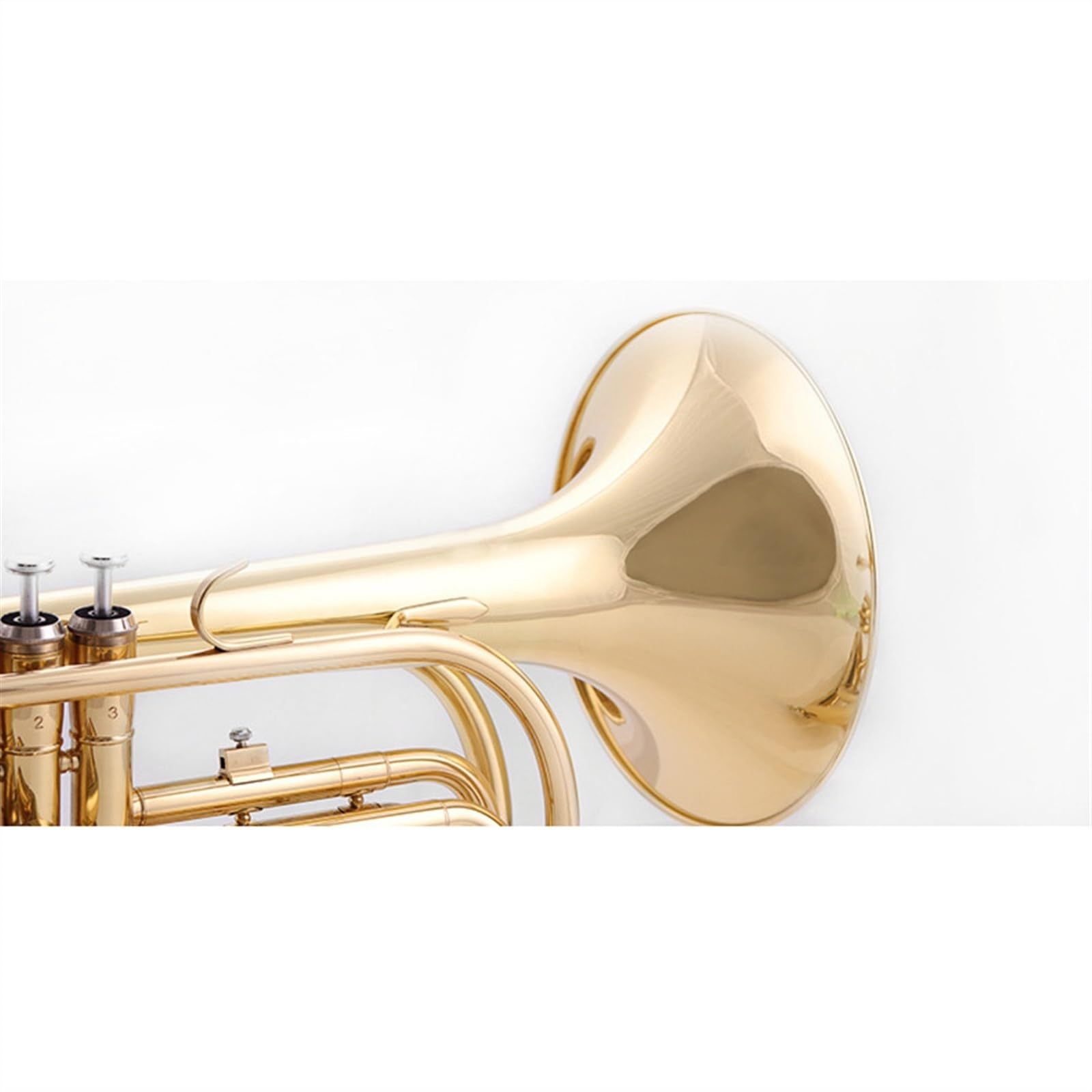 Amazon | ラッカー仕上げのゴールドブラス マーチング トロンボーン 3