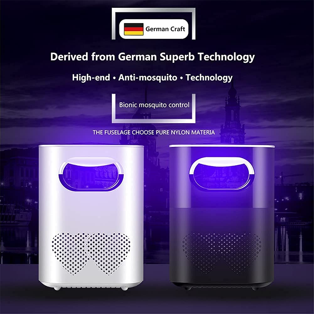 Trampa para Mosquitos, lámpara antimosquitos, Repelente de Mosquitos electrónico para Interiores, Trampa para Insectos antiasesino, Control de plagas Ligero para Dormitorio, Cocina (Negro)