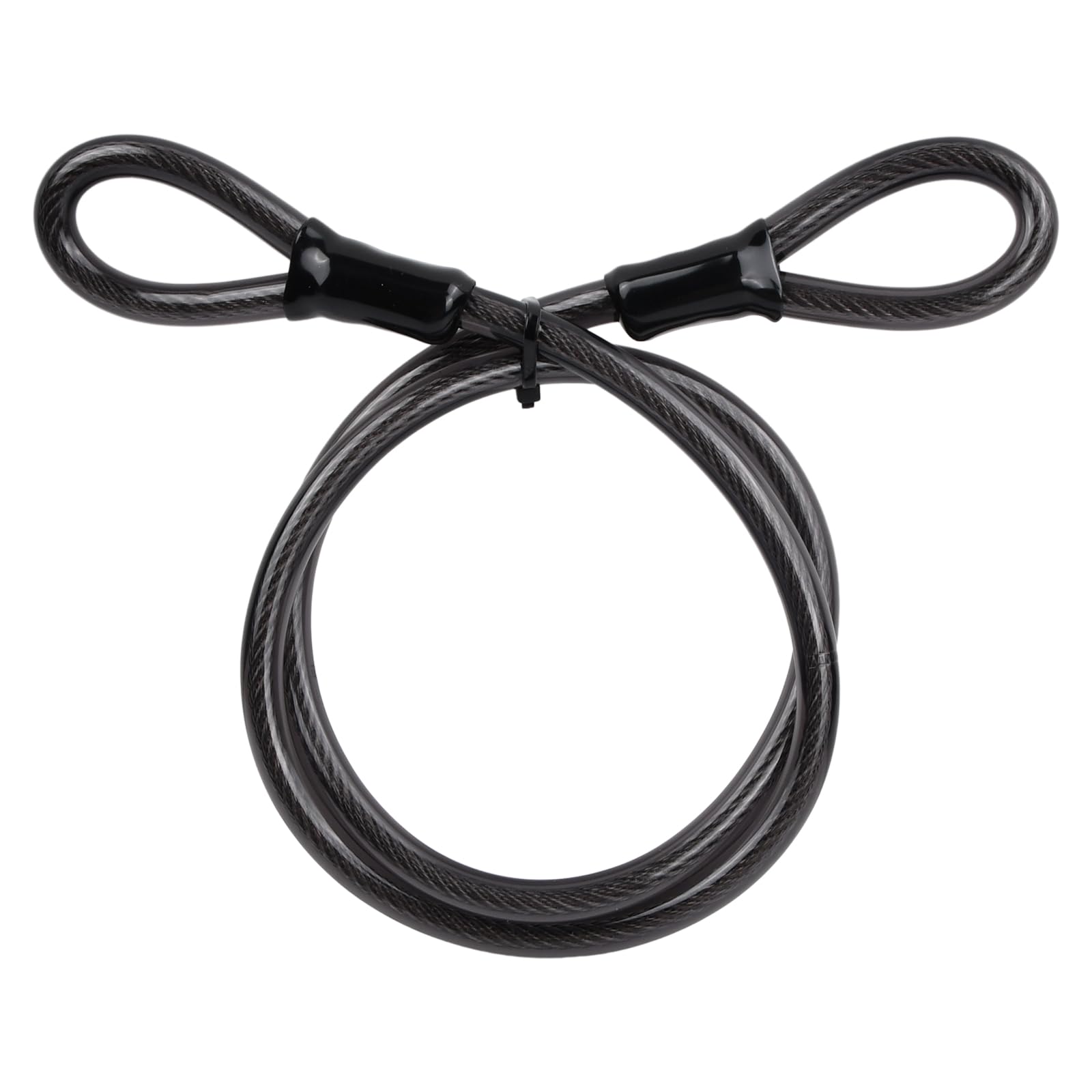 Cavo di sicurezza per bicicletta, 12 mm x 1,2 m, cavo intrecciato in acciaio, cavo di sicurezza in acciaio con occhielli, lucchetto per la sicurezza della bicicletta