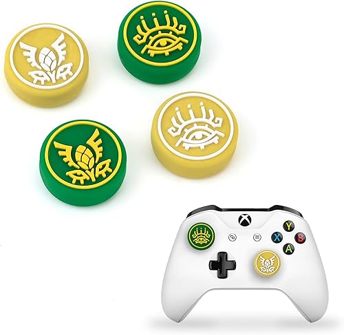 DLseego Diseño de tapas de agarre para pulgar para consola NS ProPS5PS4Xbox, controlador analógico, cubiertas antideslizantes, 4 tapas de botón para