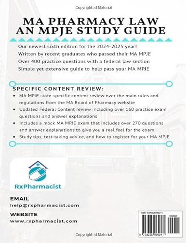 MA Pharmacy Law: An MPJE® Study Guide