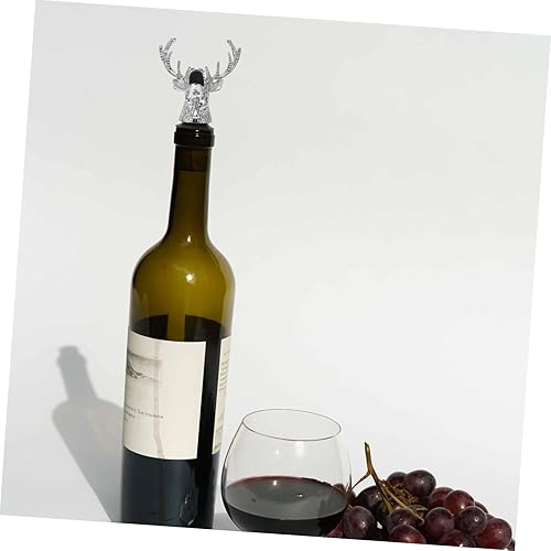 Miniatura 2 de Cabilock Vertedores de botellas de vino y licor de metal con forma de cabeza de ciervo para profesionales de bares