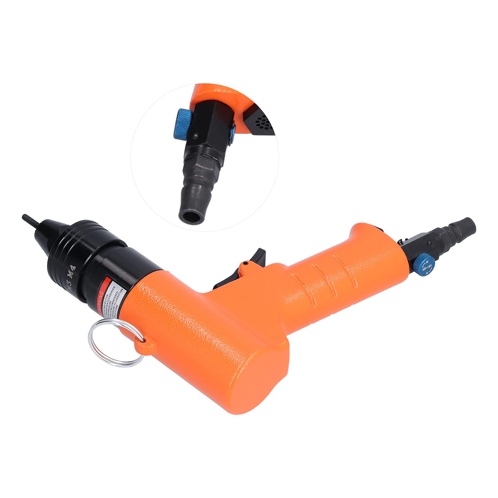 Pistola Remachadora Neumática, Material de Acero, Rendimiento Potente, Reemplazo Rápido de Puntas, Adecuada para Proyectos de Metal M3/M4