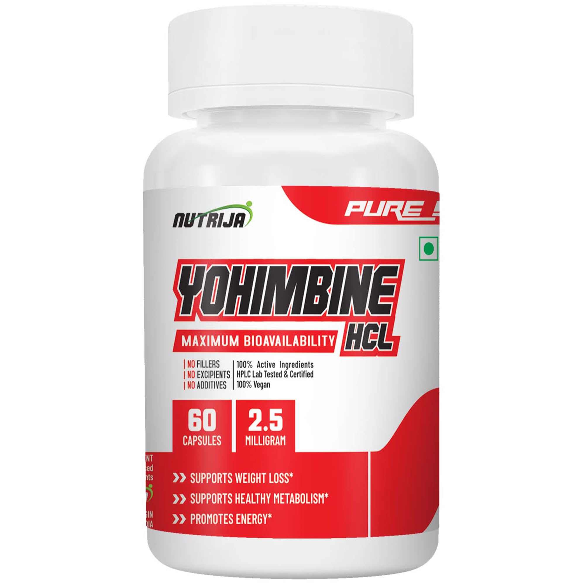 Nutrija Yohimbine HCL 2.5mg [Strength & Potent Fat Burner] - Pack of 60 Capsule, 350 grams-picture-14