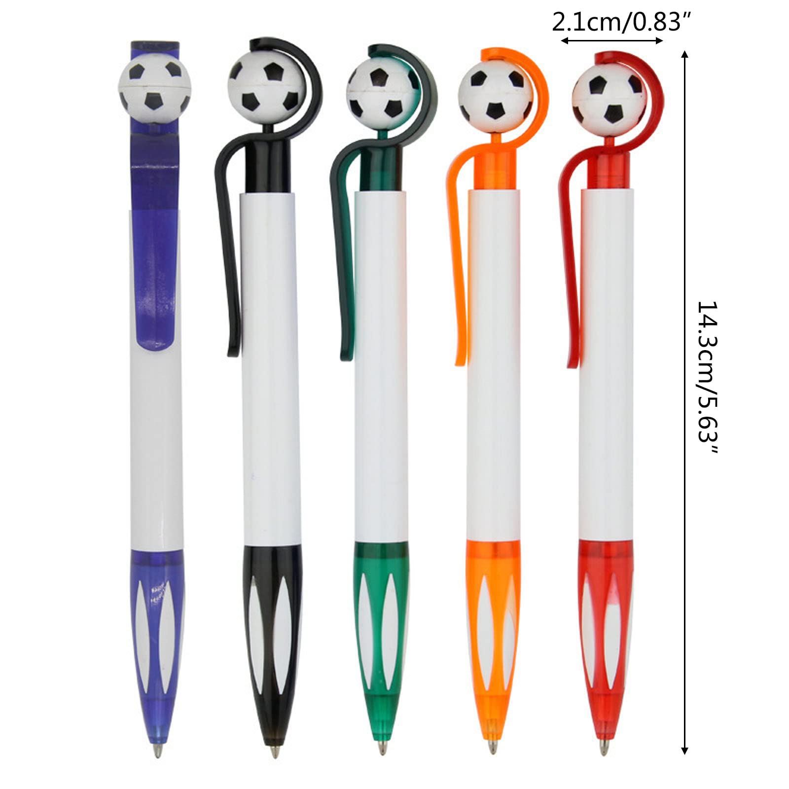 5Pieces Football Ballpoint Pens Retractable Ballpoint Pen Write Smoothly Tip Refillable for Office Signing Pen Retractable Ballpoint Pens — view 6
