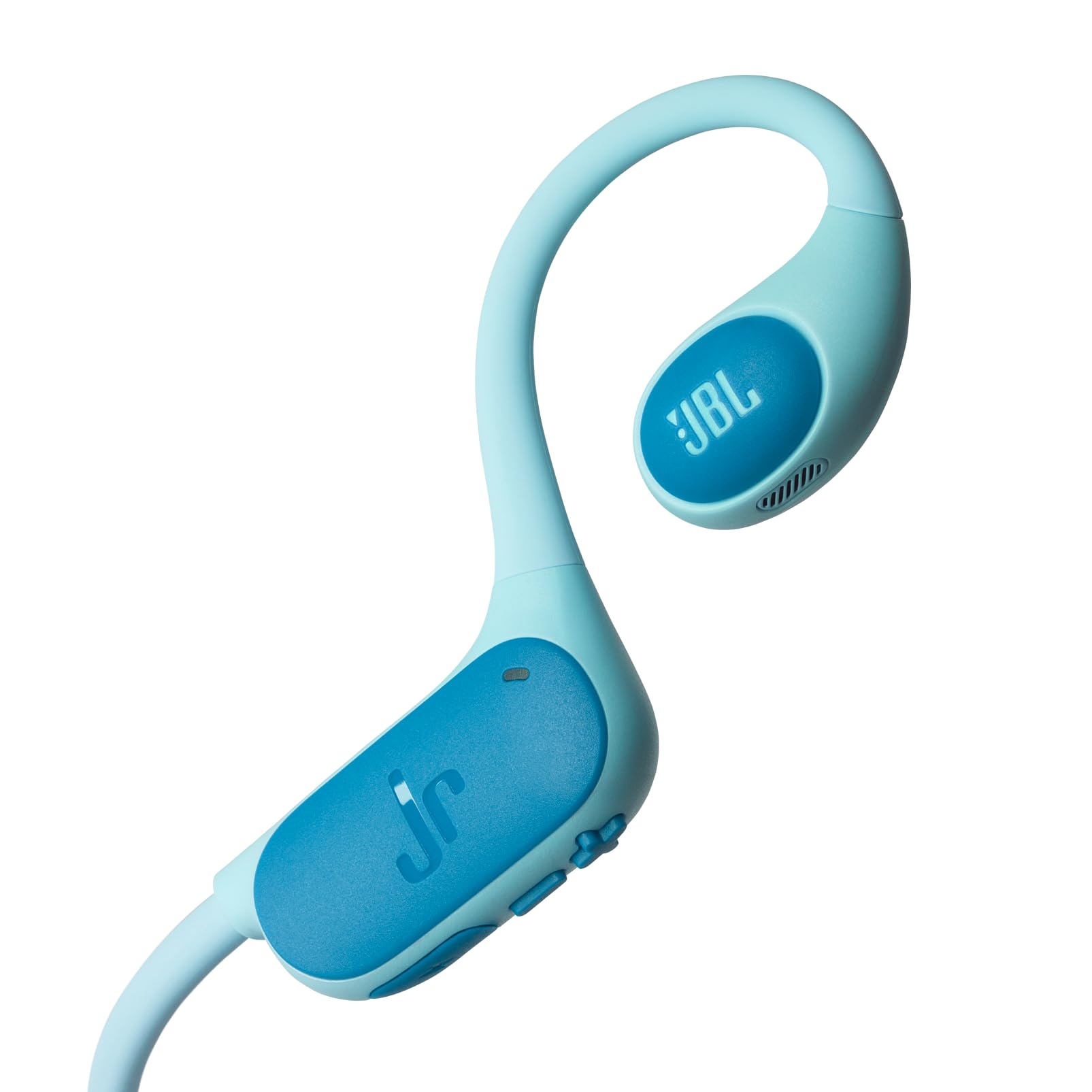 JBL Junior Free Kabellose Open-Ear-Kopfhörer für Kinder, Türkis | Leichtes und Robustes Design, bis zu 10 Std. Akkulaufzeit, Kindersicherung, JBL OpenSound and Safe Sound-Technologie