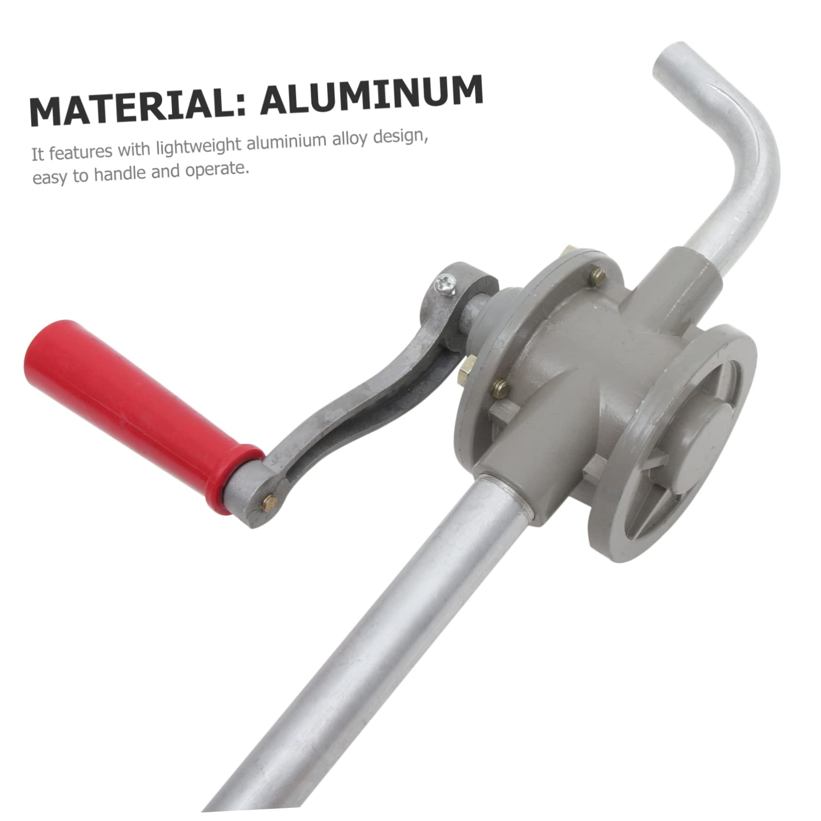 Pompa Manuale Alluminio Rotante per Olio Diesel Dispenser e Portatile Facile da Usare con Beccuccio Collo Oca Design Elegante e Robusto
