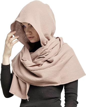 Shawl for Men Women Wasteland Punk Style Poncho with Hood