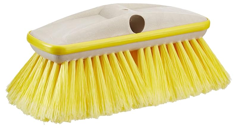 Cabeça de escova macia para lavagem STAR BRITE com para-choque, conexões duplas, amarela, 20,3 cm