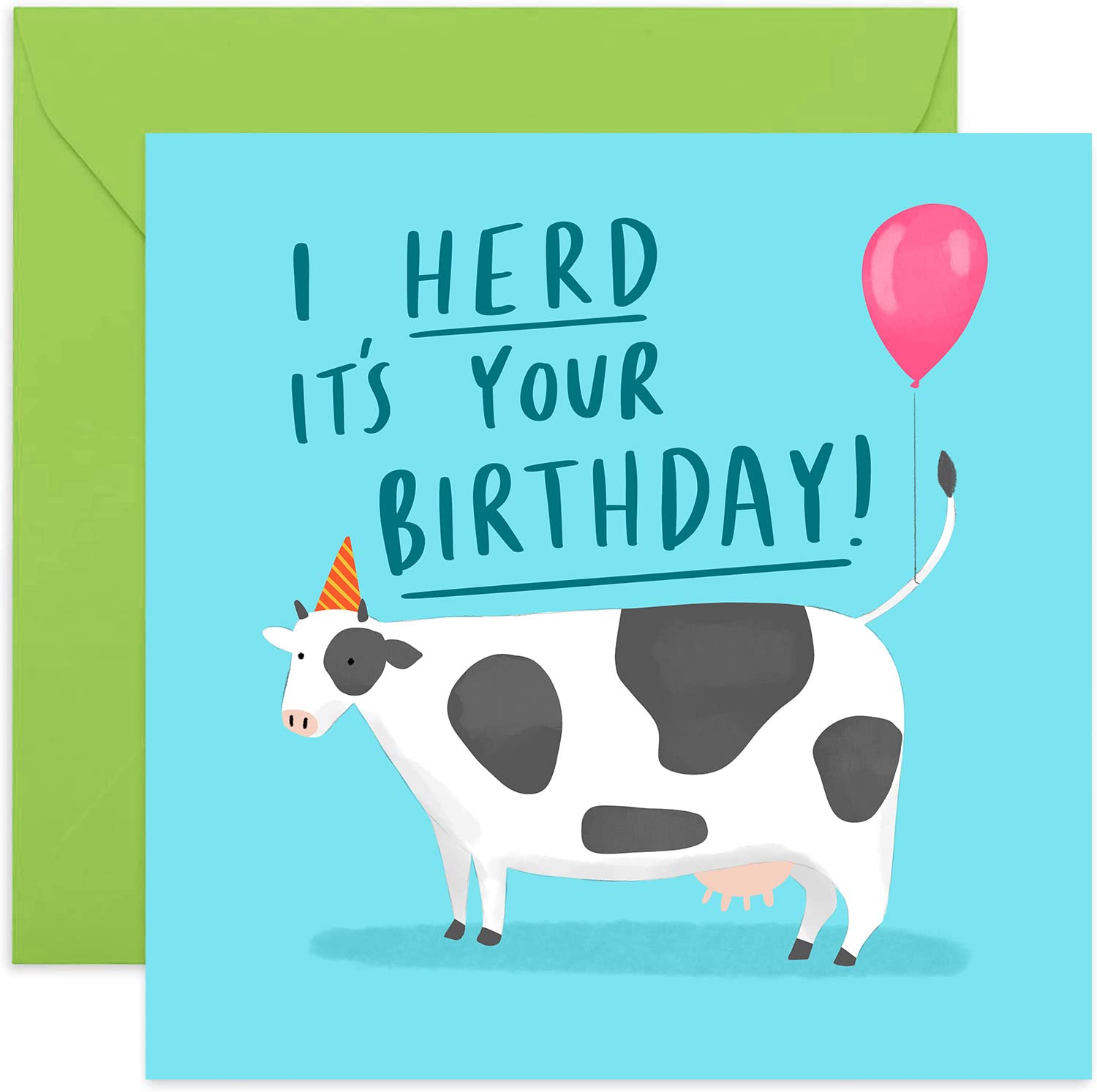 Old English Co. Geburtstagskarte – Lustige Karte Mit Spruch „I Herd It's Your Birthday“, Innen Leer