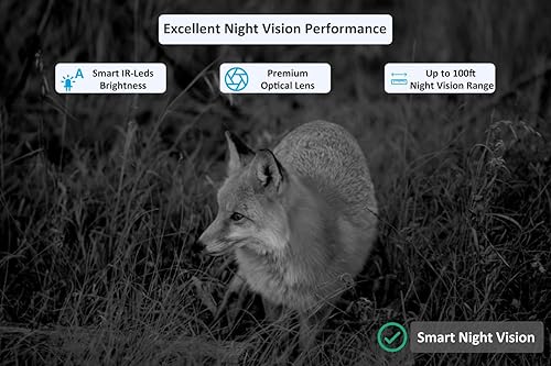 Vista 20 de Cámara Trail P80 Pro, WiFi Bluetooth, sensibilidad a la luz súper baja, ángulo de visión de 120°, cámara de juego de 48MP 1296p, visión nocturna sin