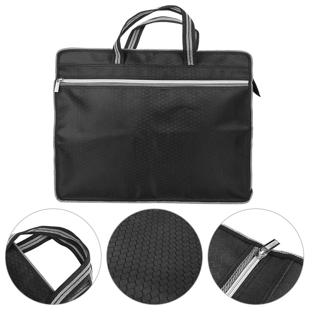 Document Pack, Cartella di File Aziendali, Cartella Documenti per Documenti Importanti, Organizer per Cartelle di File con Cerniera, Borsa Portadocumenti in Tessuto Oxford Impermeabile Portatile(Blu)