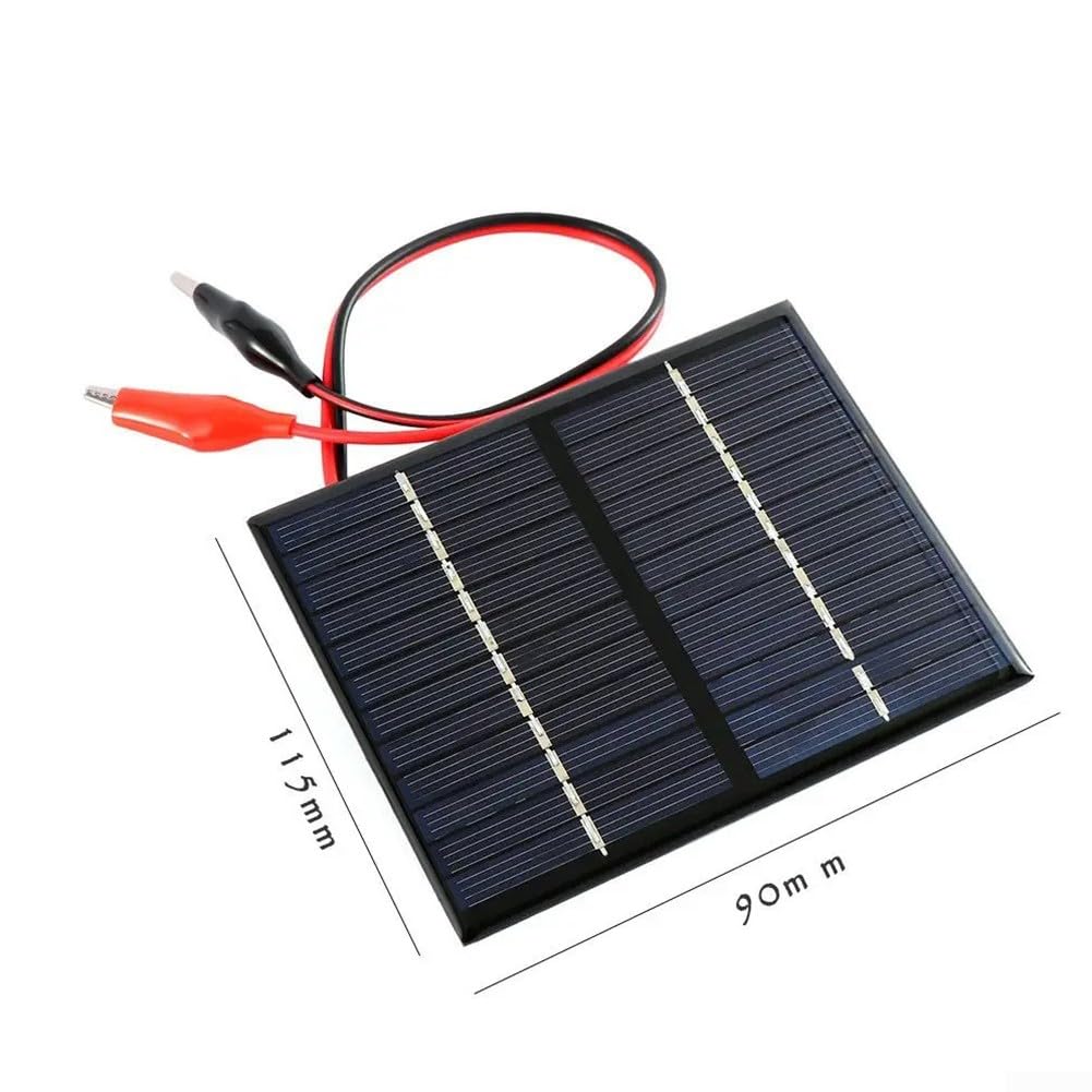 Pannello solare 12V 1,5W mini celle solari portatili, fai da te in polisilicio, pannello solare 115 x 90 mm per energia solare, casa fai da te, progetti scientifici - giocattoli (1 pz)