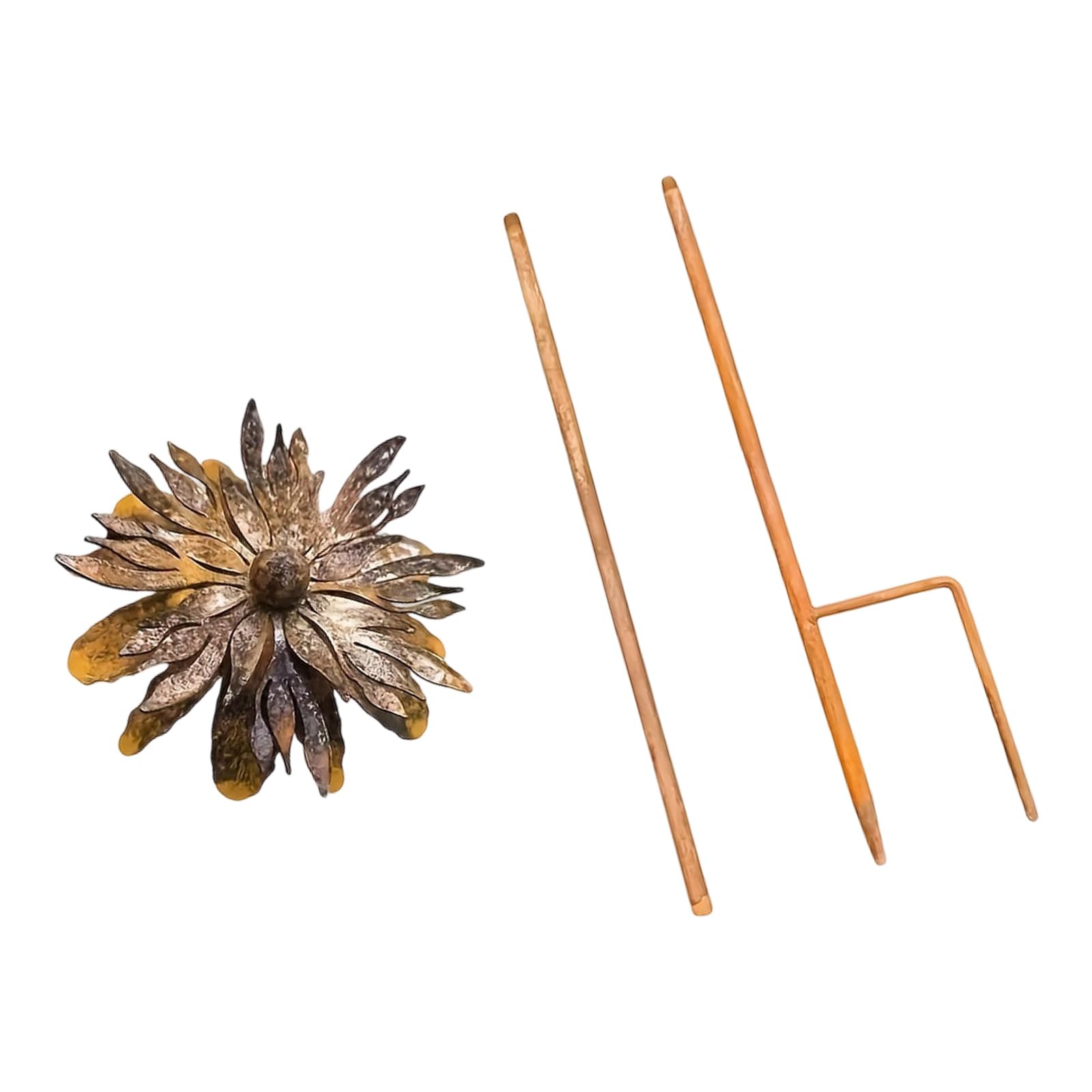 CUNZJIA Rusty Metal Garden Stake Rusty Flower Yard Art Iron Flower Decoration for Outdoor Ornament