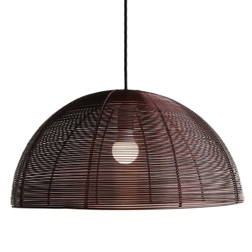 (similar)Rustic Rattan Restaurant Pendant Lamp Natural Rattan Hanging Light Fixture Coastal Beach Kitchen Island E27 Base Suspension Lamp for Kitchen Island Living Room Bedroom Hand-Woven