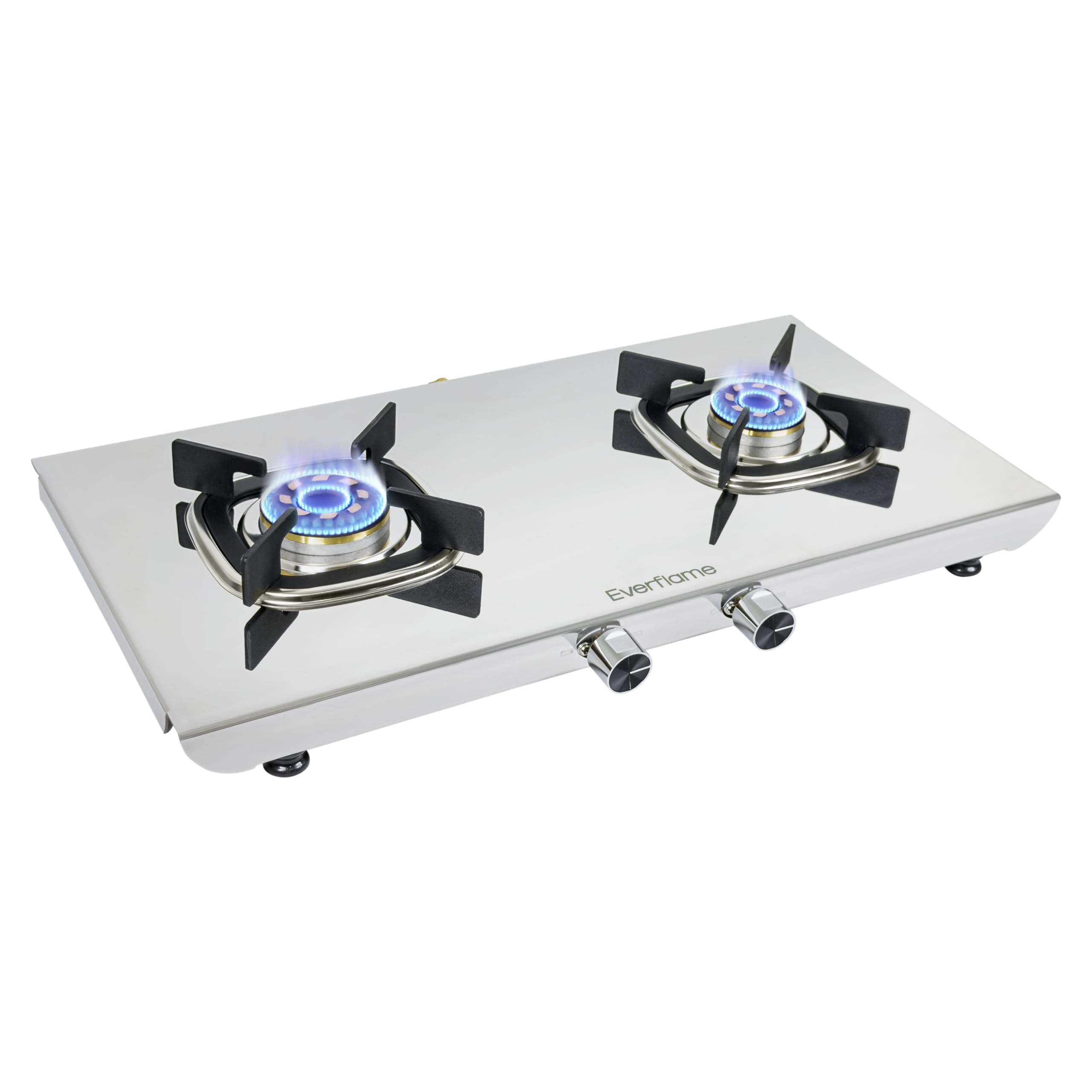 Everflame Photon 2 Burner Gas Stove | Manual Ignition | 5G Brass Burners | ISI Certified | SS Cooktop | 5 Years Warranty on (Body & Burners) + 2 Year Comprehensive Warranty + Doorstep Service
