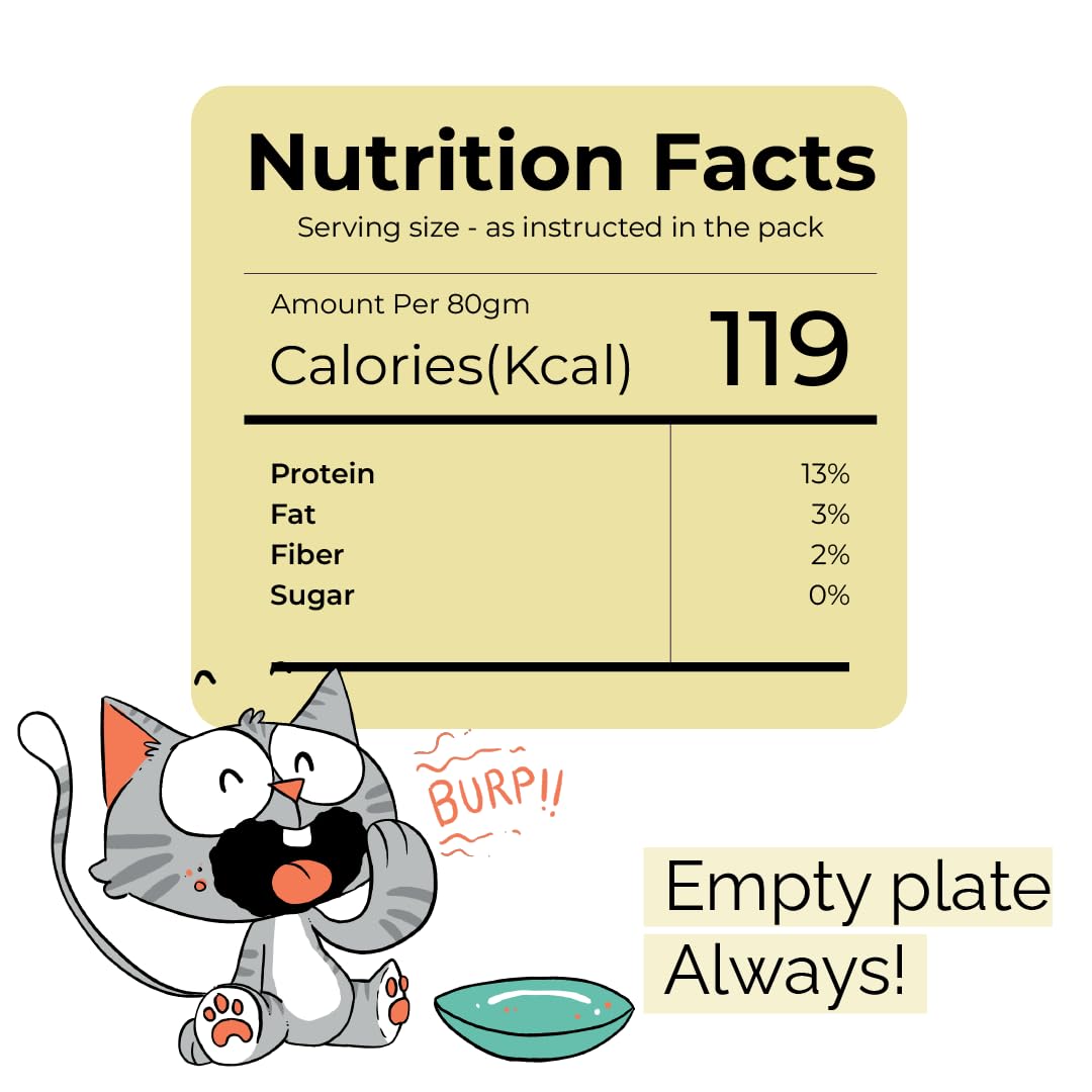 Indie Cat Senior Cats Chicken & Mackerel Meal (80 gm), Wet Food for Senior Cat, Gluten & Grain Free Cats Minced Meal, No Artificial Flavours, Non-Vegetarian Cat Foods Pouch - Pack of 15 3
