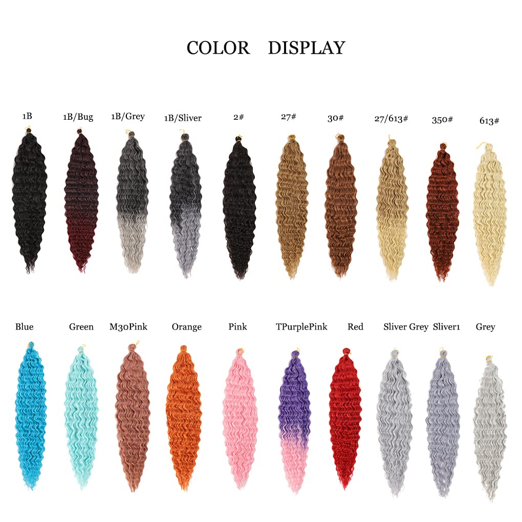 Ocean Wave Synthetic Crochet Braiding Hair Extensions