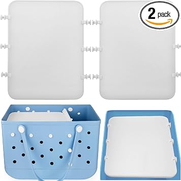 Sanchamy 2 Pack Divider Tray for Bogg Bag Beach Bag Organizer Tray Compatible with BOGG BAG X Large Accessories Insert Tray for Organizing and Dividing Space-White