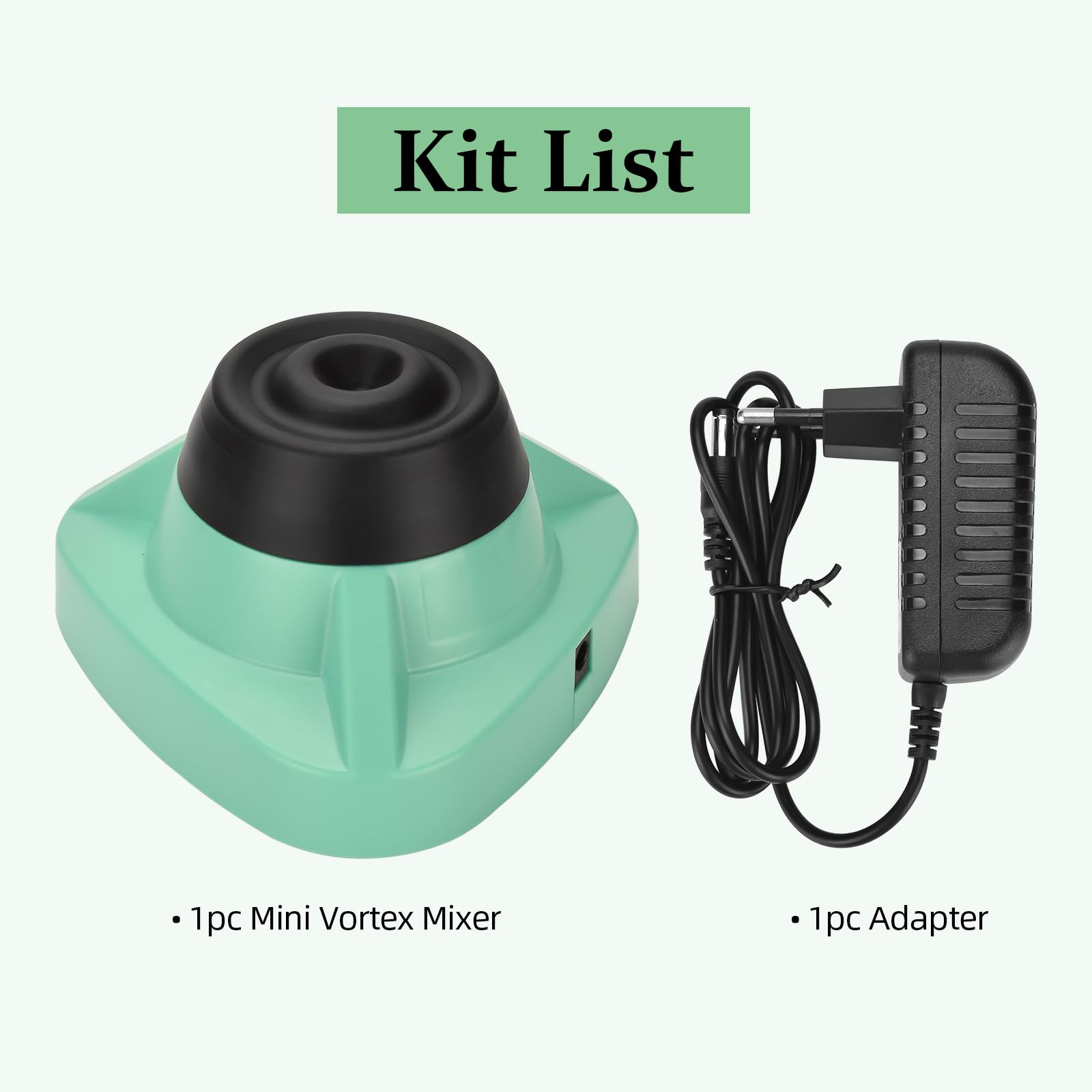 ATOMUS Green Mini Vortex Mixer 10000RPM Liquid Lab Paint Mixer Shakers Strong Vortex Shaking Blender for Acrylic Paint Nail Polish Eyelash Adhesives Laboratory Test Tube