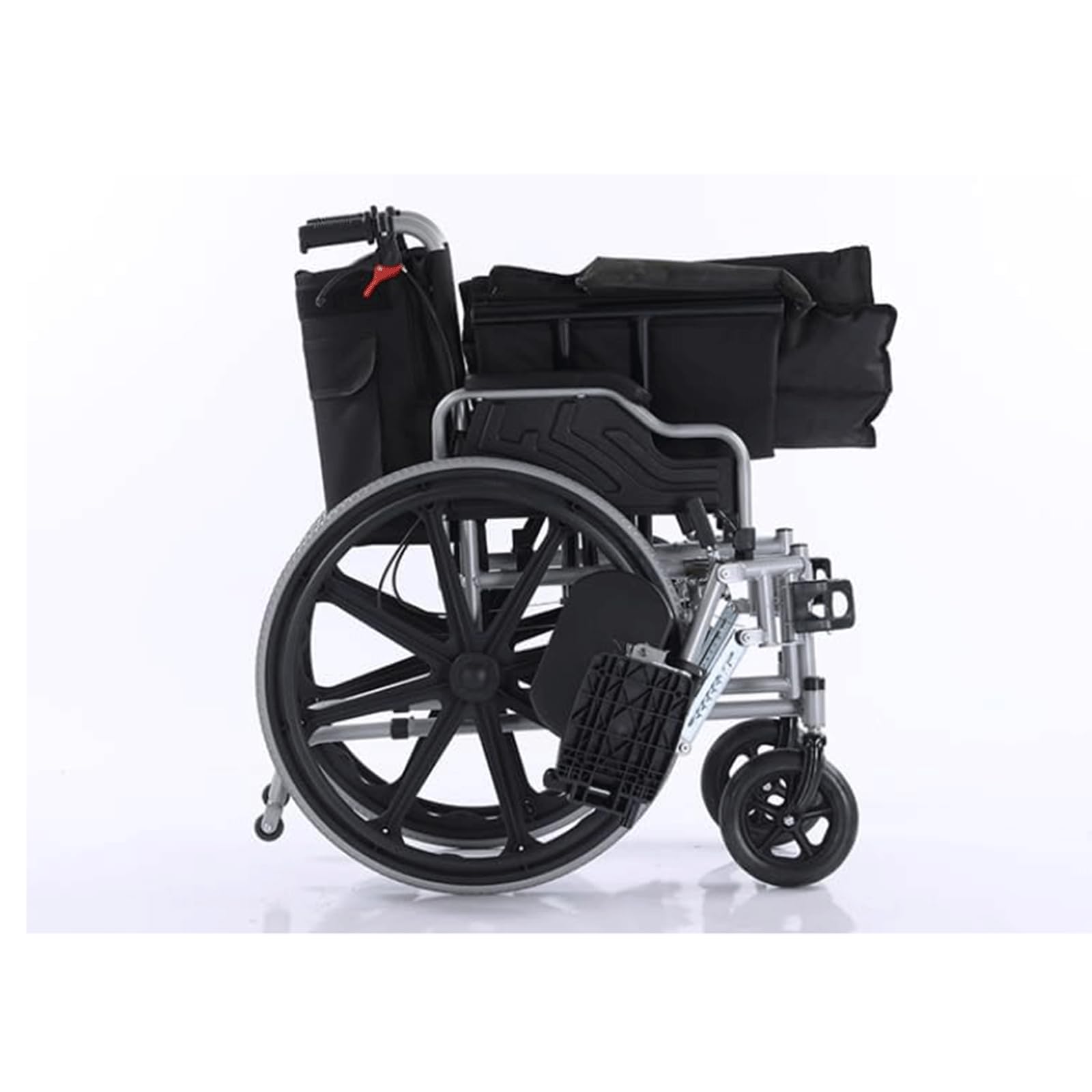 Silla de Ruedas de Transporte Silla de Ruedas Plegable Deo Al Carbono Silla de Ruedas Manual Ligera/Black