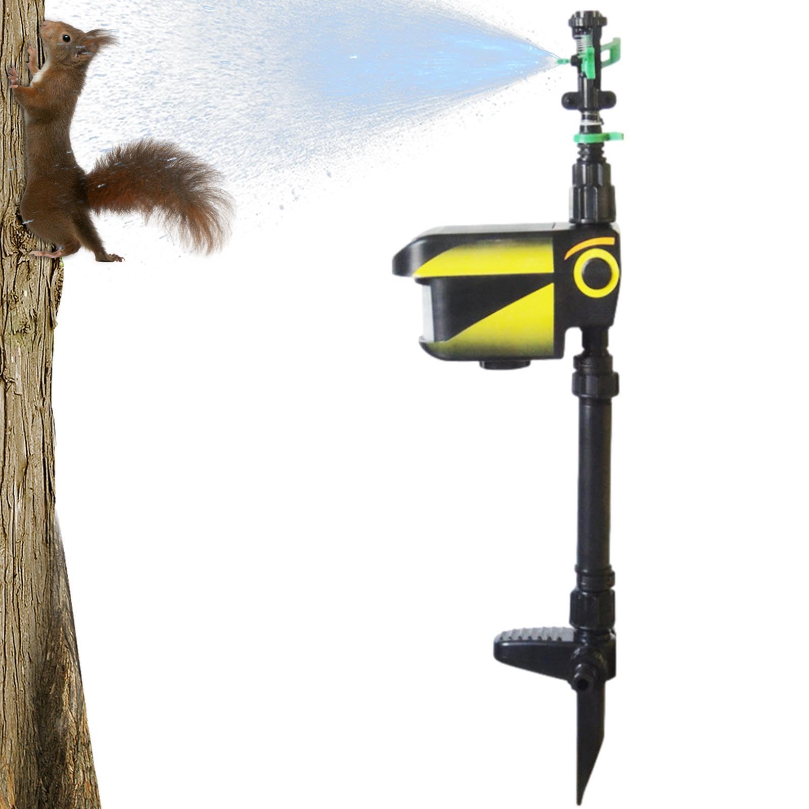 Aspersor de agua de jardín – Aspersor de energía solar – Aspersor de agua | activado por el movimiento | Protector de jardín con detección de movimiento, de riego de césped, aspersor disuasorio