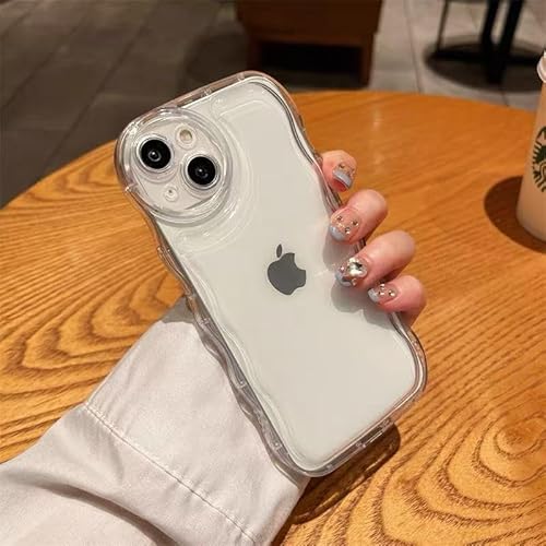 スマホケース 対応 iPhone16 ケース 可愛い クリア 対応 アイフォン16 ケース おしゃれ 韓国 人気 透明 TPU カバー かわいい 波状フレーム 薄型 軽量 耐衝撃 ワイヤレス充電対応 対応 アイホン16ケース いphone16 ケース クリア 6.1インチ