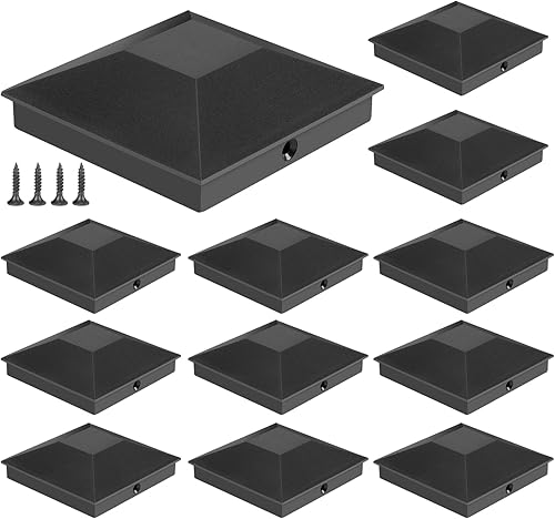 Eapele 4 x 4 tapas de madera para postes de valla de 3.5 x 3.5 pulgadas, plástico PP a prueba de agua, a prueba de rayos UV, evita que el poste se
