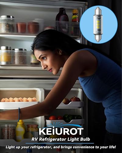 Miniatura 5 de Keiurot T3 - Kit de bombillas de repuesto para debajo del gabinete, 1.732 pulgadas (1.732 in) para debajo del gabinete, bombilla de Festoon para