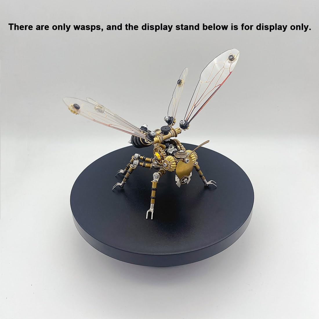 Rompecabezas de metal 3D para adultos, kit de montaje de avispas steampunk, más de 300 piezas de rompecabezas mecánicos de insectos, rompecabezas de rompecabezas para el cerebro, adorno