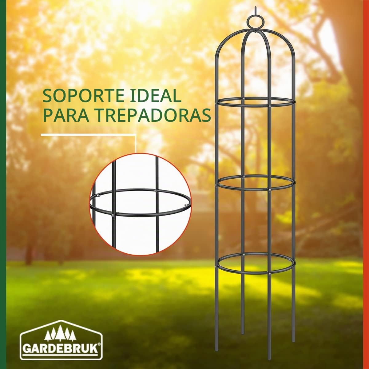 Gardebruk® 2X Obeliscos Rosas Enrejados Plantas Trepadoras 200x40cm Soportes Decorativos Jardín Columnas Arcos Rosales
